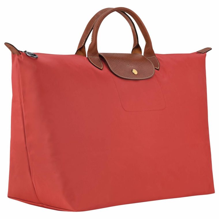 Women Travel Bags Longchamp Tomato Le Pliage Original L Travel Bag Tomato - Recycled Canvas - Image 2