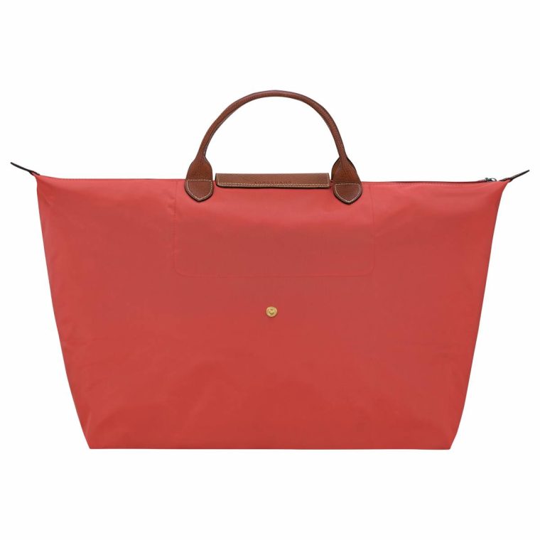 Women Travel Bags Longchamp Tomato Le Pliage Original L Travel Bag Tomato - Recycled Canvas - Image 3