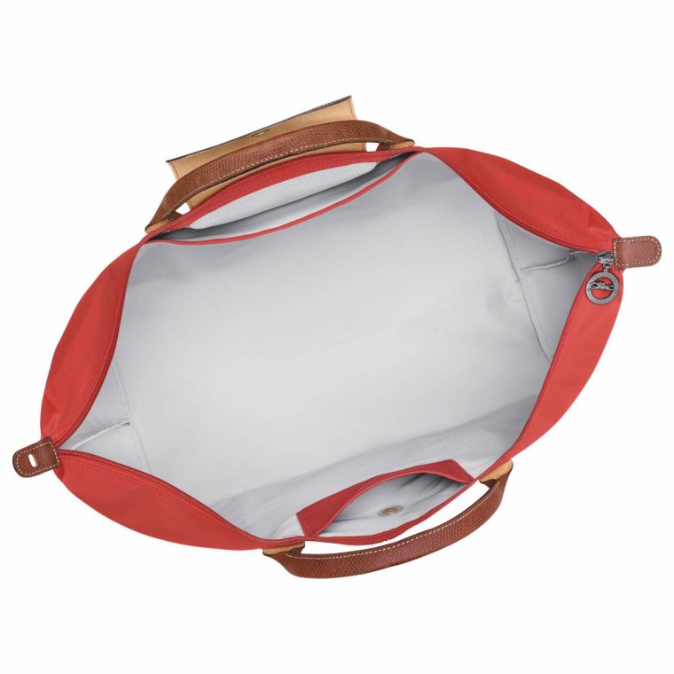 Women Travel Bags Longchamp Tomato Le Pliage Original L Travel Bag Tomato - Recycled Canvas - Image 4