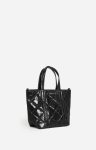 Women Vanessa Bruno Black Quilted Leather S Zipped Cabas Tote Hand Or Crossbody Carry, Zip Closure Quilted Tote Bags - Image 4
