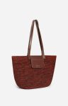 Women Vanessa Bruno Raffia Basket Made In Madagascar Classic Brown Baskets - Image 4