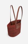 Women Vanessa Bruno Raffia Basket Made In Madagascar Classic Brown Baskets - Image 5