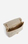 Women Vanessa Bruno Sand Quilted Bags Large Linen Moon Bag Made In Italy - Image 3
