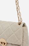 Women Vanessa Bruno Sand Quilted Bags Large Linen Moon Bag Made In Italy - Image 4