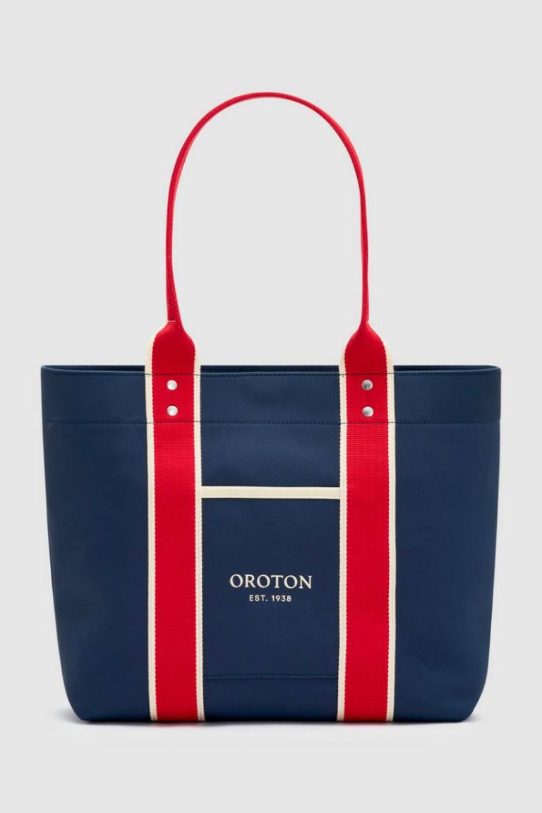 Womne Crew Tote Work Oroton Prussian Blue Mix