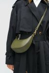 Womne Oroton Florence Small Shoulder Bag Dark Khaki Shoulder - Image 4
