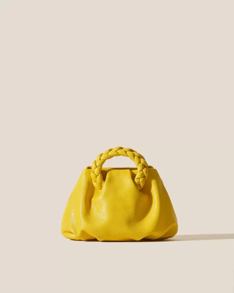 Yellow Bombon Supple Shiny - Plaited-Handle Leather Crossbody Bag Hereu Crossbody Bags Women - Image 2