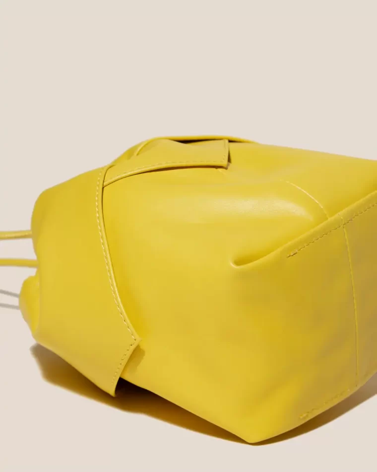 Yellow Crossbody Bags Hereu Women Duixa Crossbody - Drawstring Detail Crossbody Bag - Image 4